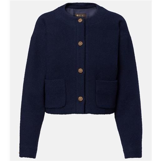 Loro Piana giacca in bouclã© di misto cashmere e lana