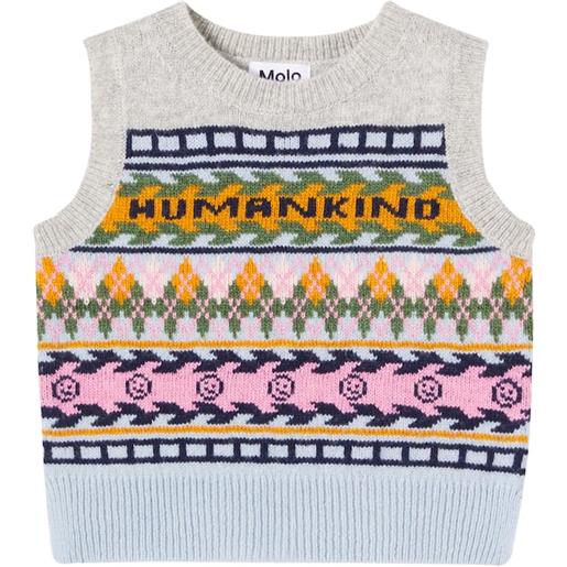 Molo gilet grace in lana a rombi