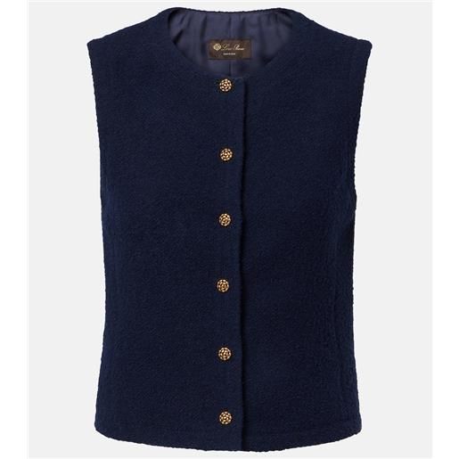 Loro Piana gilet in bouclã© di misto cashmere e lana