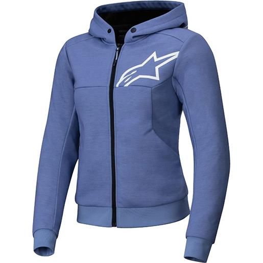 ALPINESTARS felpa donna stella chrome v2 air sport hoodie blu ALPINESTARS