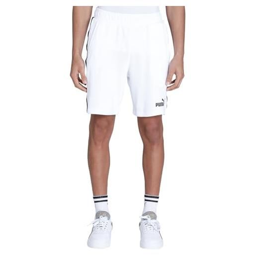 PUMA bermuda uomo in cotone garzato puma 673365 - m - bianco