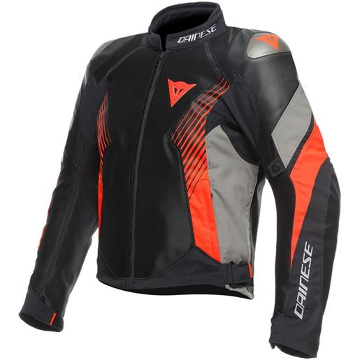 DAINESE - giacca DAINESE - giacca super rider 2 absoluteshell nero / dark gull gray / fluo rosso