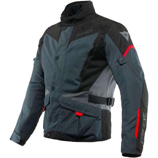 DAINESE - giacca DAINESE - giacca tempest 3 d-dry ebony / nero / lava-rosso