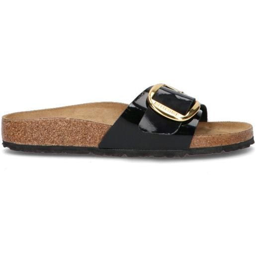 BIRKENSTOCK madrid big buckle ciabatta donna nera