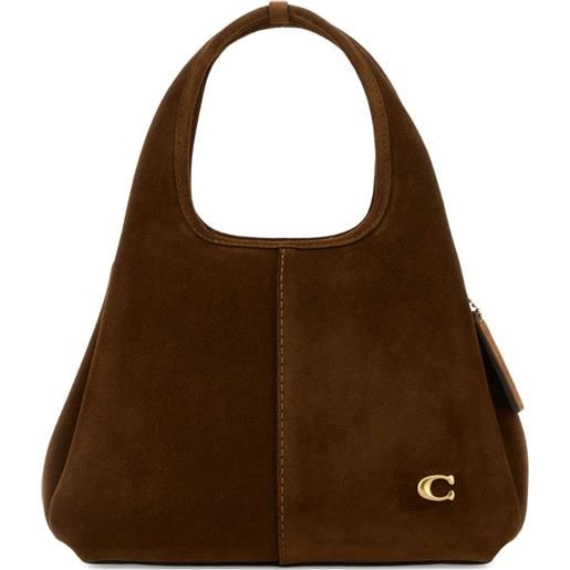 Coach borsa a spalla con logo - marrone