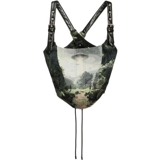 Monse top stile bustier - nero