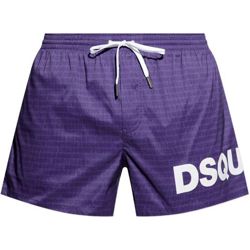 DSQUARED2 costume da bagno con stampa - viola