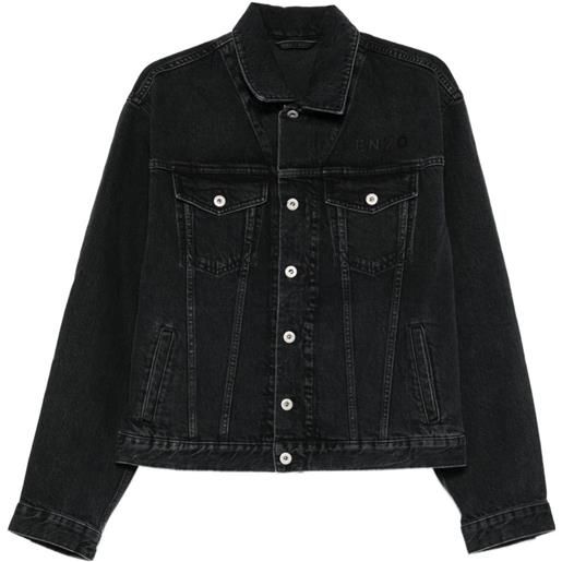 Kenzo giacca boke flower denim - nero