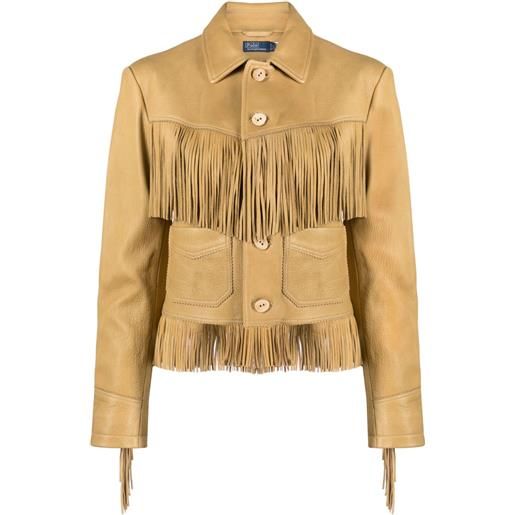 Polo Ralph Lauren giacca con frange - toni neutri