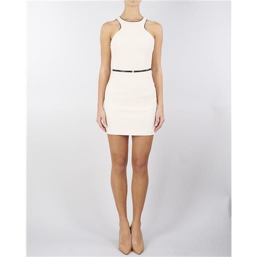 ELISABETTA FRANCHI abito in crêpe con cintura a contrasto