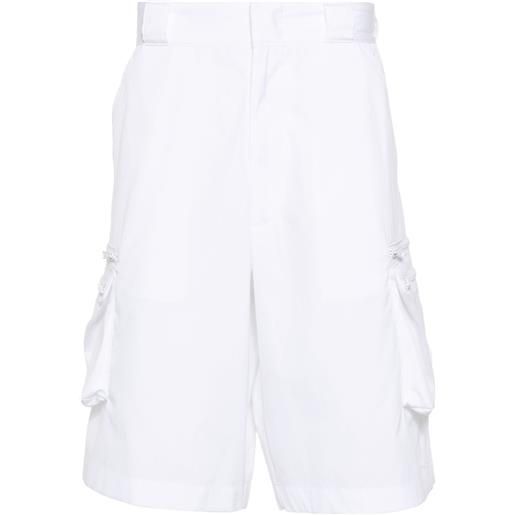 Prada cargo corti con logo - bianco