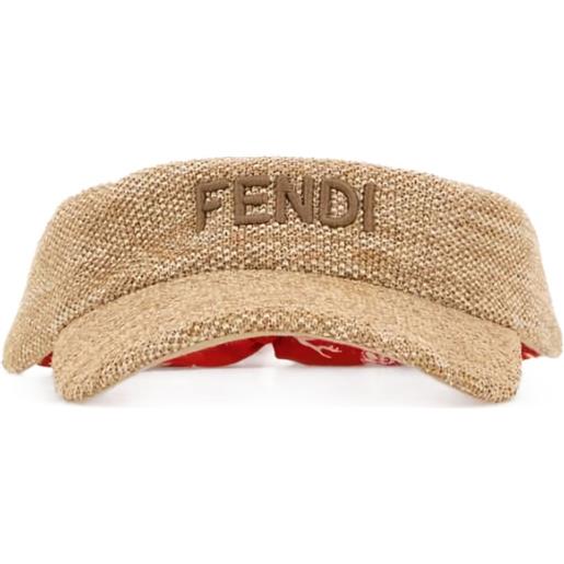 FENDI visiera in rafia - toni neutri