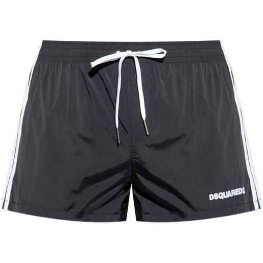 DSQUARED2 costume da bagno con banda laterale - nero