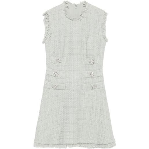 Costarellos abito corto in tweed - verde