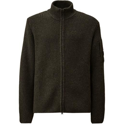 C.P. Company cardigan a collo alto con zip - verde