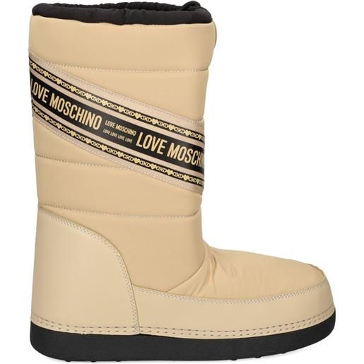 Love Moschino stivali da neve con stampa - toni neutri