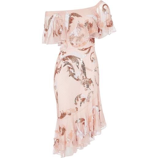 Temperley London abito midi novella - rosa