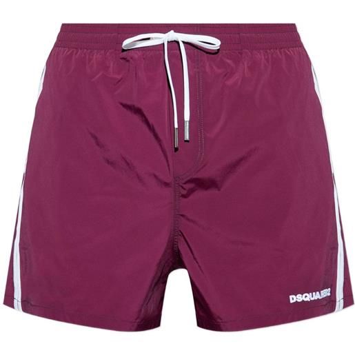 DSQUARED2 costume da bagno con ricamo - viola