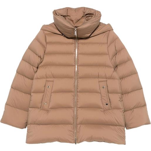 Moorer piumino natalia con cappuccio - toni neutri