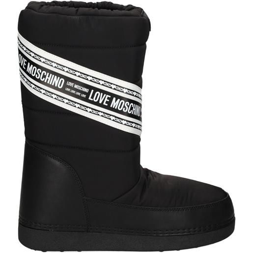 Love Moschino stivali da neve con stampa - nero