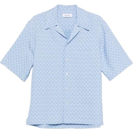 Alexander McQueen camicia con stampa - blu