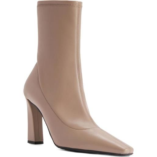 Giuseppe Zanotti stivaletti janie stretch con punta quadrata - toni neutri