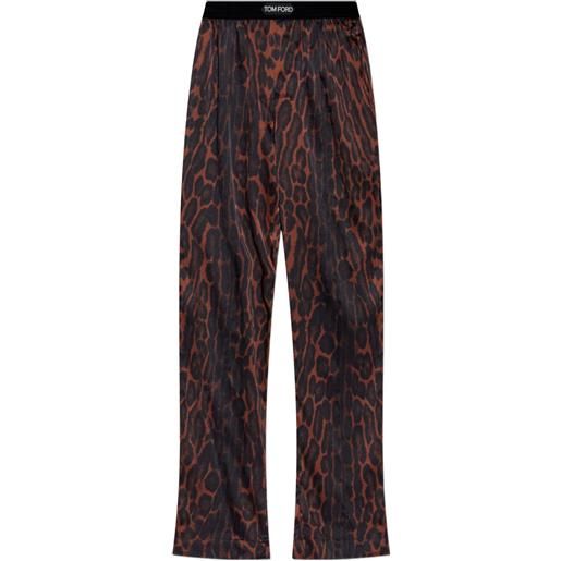 TOM FORD pantaloni con stampa - marrone