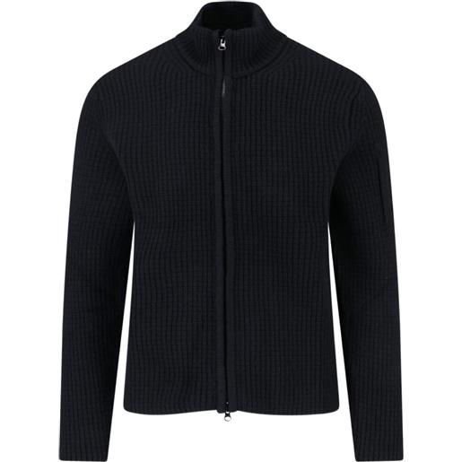 C.P. Company cardigan con zip - black