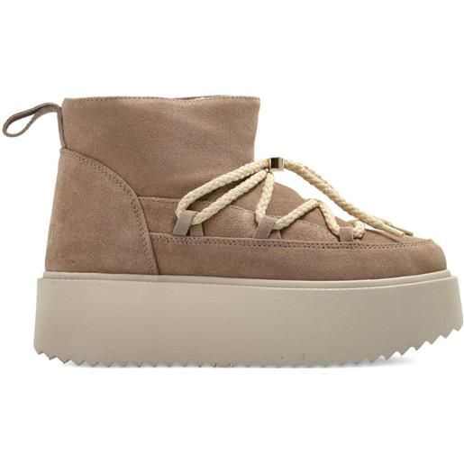 Inuikii stivaletti platform stringati - toni neutri