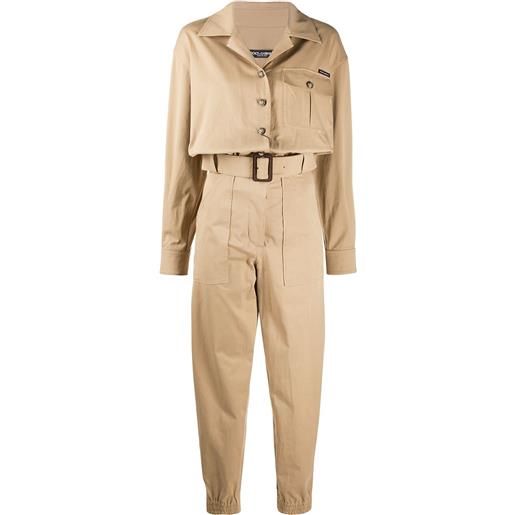 Dolce & Gabbana tuta intera con logo - toni neutri