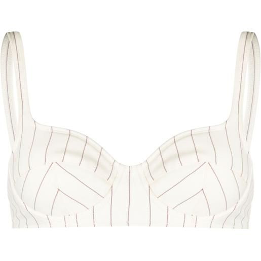 Jean Paul Gaultier reggiseno a righe - toni neutri