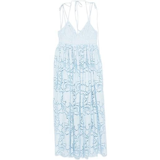 ERDEM abito midi smanicato - blu