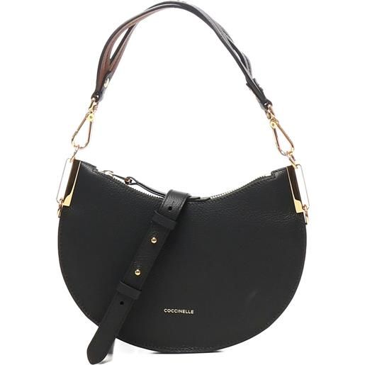Coccinelle borsa a spalla half-moon piccola - nero