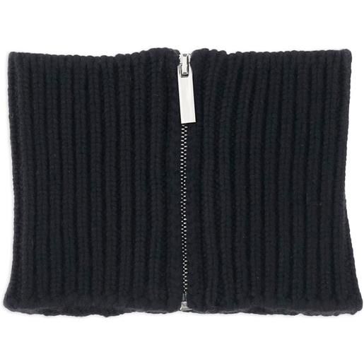 SA SU PHI scaldacollo a coste con zip - nero