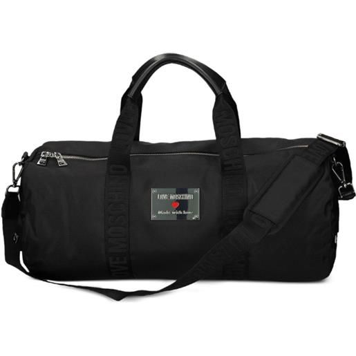 Love Moschino borsone con applicazione logo - nero