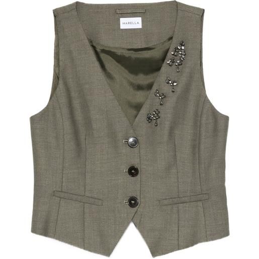 Marella gilet con decorazione - toni neutri