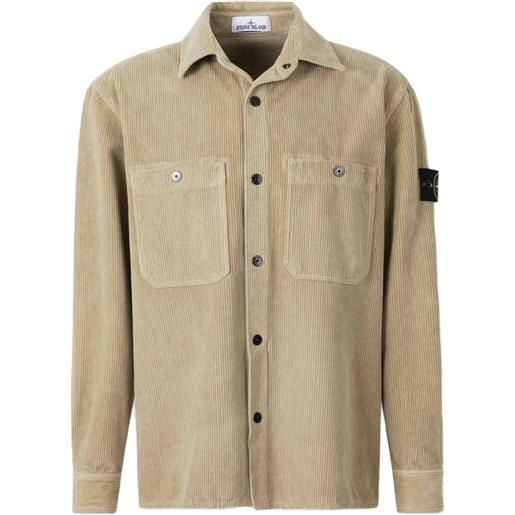 Stone Island camicia a coste - marrone