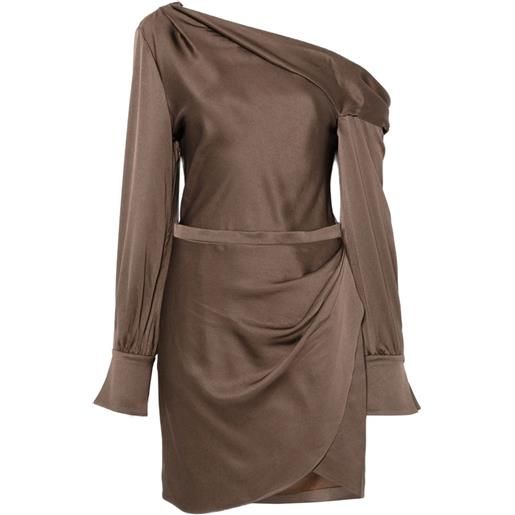 Simkhai abito corto monospalla - marrone