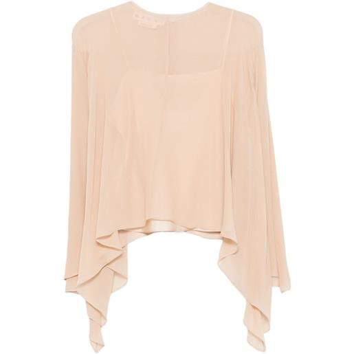 Marni blusa asimmetrica - toni neutri