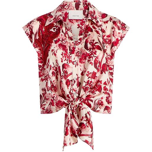 Cinq A Sept blusa smanicata - rosso