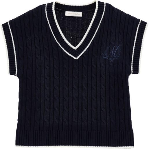 Monnalisa gilet scollo v a costine