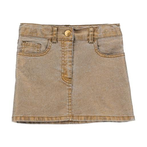 Monnalisa minigonna denim laminato