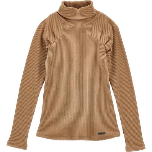 Monnalisa dolcevita a costine in maglia