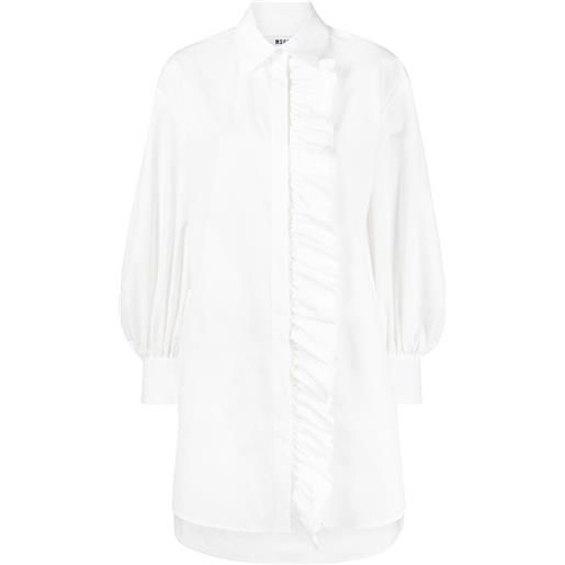 MSGM chemisier con ruches - bianco