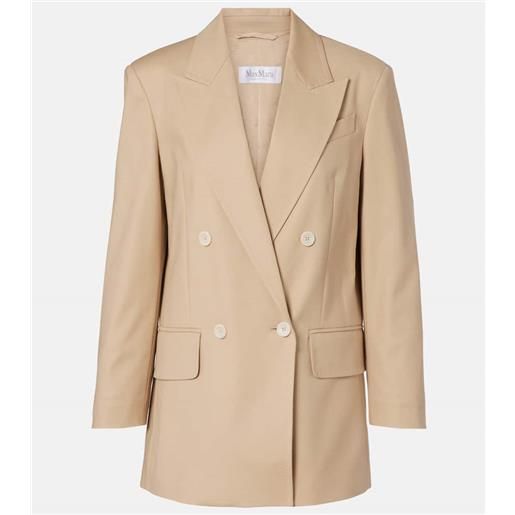 Max Mara blazer doppiopetto suez in misto cotone