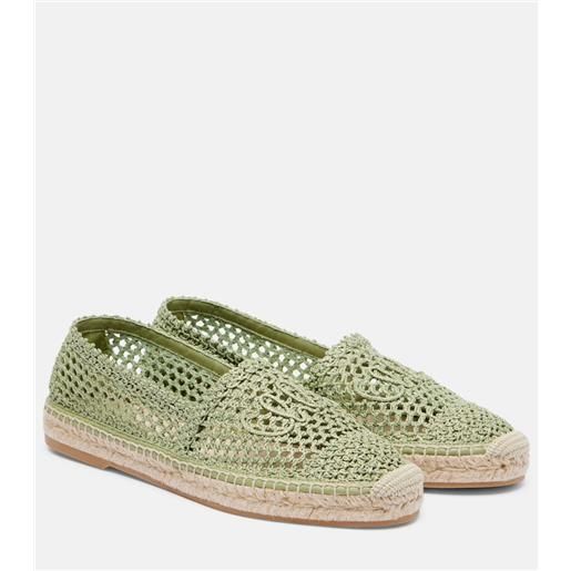 Chloe chloã© espadrillas isla in crochet con pelle