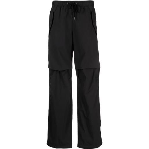 James Perse pantaloni dritti con drappeggio - nero