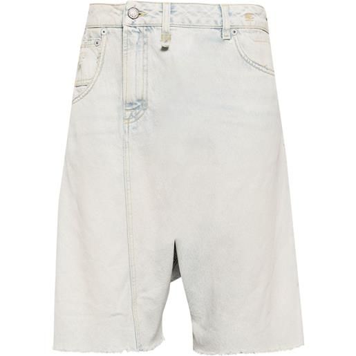 R13 shorts denim twister asimmetrici - blu