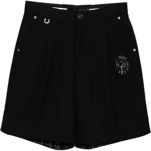 A BATHING APE® shorts con logo ricamato - nero
