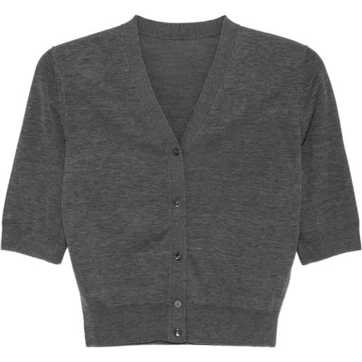 JNBY cardigan crop aderente - grigio